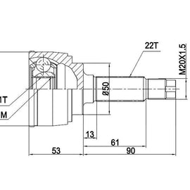 OPEL Adam - Front Outer Cv Joint | OPTIMA | GM3003
