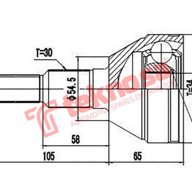 Outer Cv Joint Chevrolet Captiva 2.0D 2.4 3.2 V6 2006- Gm3006 CV Joint Teknosa