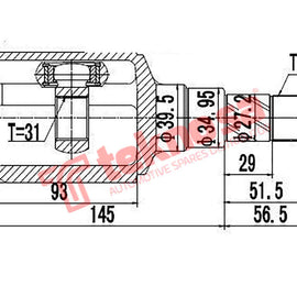 Inner Cv Joint Chevrolet Cruze 1.8Dvvt 2009- 1.6 2009- Gm4004 CV Joint Teknosa