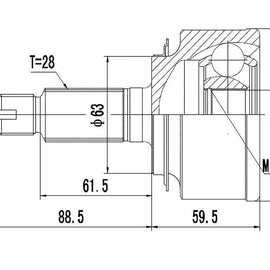 HONDA CR-V - Front Outer Cv Joint | OPTIMA | HO3001