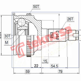 Outer Cv Joint Honda Hr-V 1.6 1999-2005 HO3004 CV Joint Teknosa