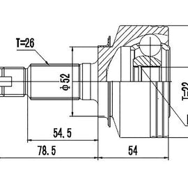 OPTIMA Front Outer Cv Joint - SKU HO3010 - SpareMe