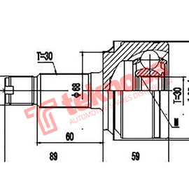 Outer Cv Joint Honda Accord 2008-2015 2.0 Ivtec Mk Iii HO3011 CV Joint Teknosa