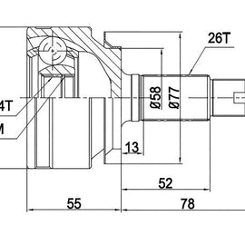 OPTIMA Front Outer Cv Joint - SKU HO3012 - SpareMe