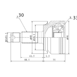 HONDA CR-V - Front Outer Cv Joint | OPTIMA | HO3017