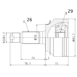 OPTIMA Front Outer Cv Joint - SKU HO3018 - SpareMe