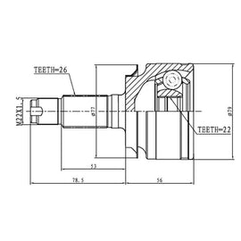 HONDA Civic - Front Outer Cv Joint | OPTIMA | HO3019