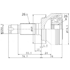 OPTIMA Front Outer Cv Joint - SKU HO3020 - SpareMe