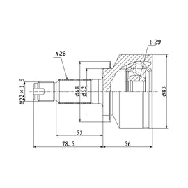OPTIMA Front Outer Cv Joint - SKU HO3021 - SpareMe