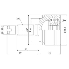 HONDA Civic - Front Outer Cv Joint | OPTIMA | HO3025