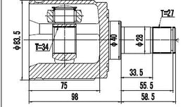 OPTIMA Front Inner Cv Joint - SKU HO4001 - SpareMe