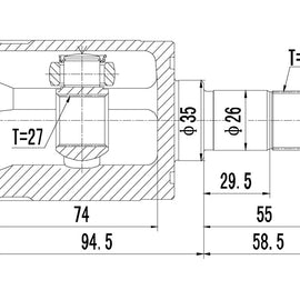 OPTIMA Front Inner Cv Joint - SKU HO4007 - SpareMe