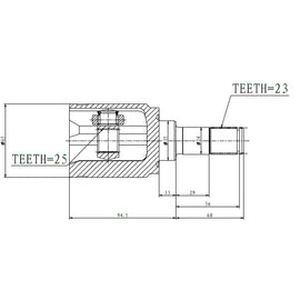 OPTIMA Rear Inner Cv Joint - SKU HO4011 - SpareMe