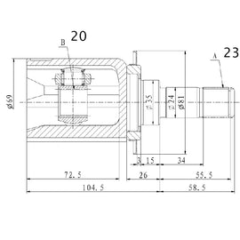 OPTIMA Rear Inner Cv Joint - SKU HO4013 - SpareMe