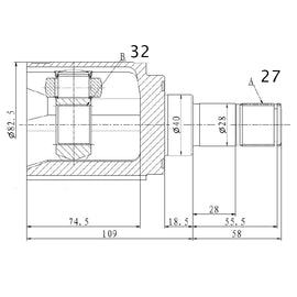 OPTIMA Front Inner Cv Joint - SKU HO4016 - SpareMe