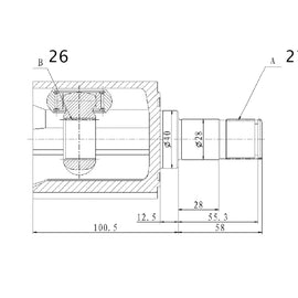 OPTIMA Front Inner Cv Joint - SKU HO4020 - SpareMe
