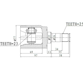 OPTIMA Front Inner Cv Joint - SKU HO4021 - SpareMe