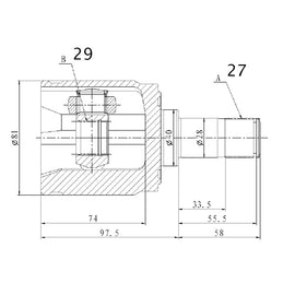 OPTIMA Front Inner Cv Joint - SKU HO4023 - SpareMe