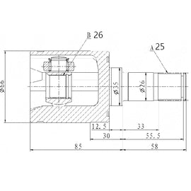 OPTIMA Front Inner Cv Joint - SKU HO4028 - SpareMe