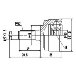 HONDA Ballade - Front Outer Cv Joint | X-LINE | HO5918-X