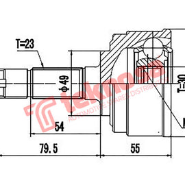 Outer Cv Joint Honda 130 150 150I Ev Ew2 Ew3 1984-1989 Ho5918 CV Joint Teknosa