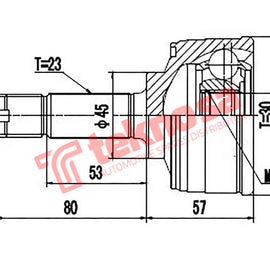 Outer Cv Joint Honda Ballade 1300 Prelude 2.0I En4 B20A7 1982-1991 Ho5922 CV Joint Teknosa