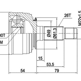 OPTIMA Front Outer Cv Joint - SKU HO5926 - SpareMe