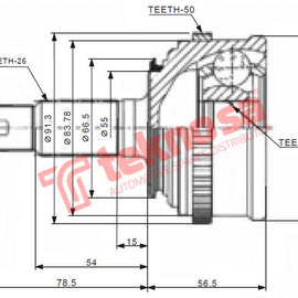 Outer Cv Joint Honda 150I 160I 160E 180E 180I Civic 150I 150I Vtec 180I Ho5939A CV Joint Teknosa