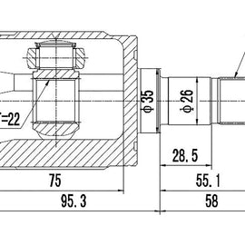 OPTIMA Front Inner Cv Joint - SKU HO6214 - SpareMe
