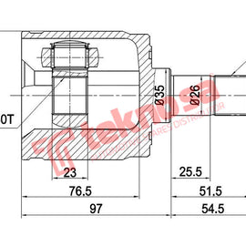 Inner Cv Joint Honda Ballade 1.5 1.5 V-Tec 1.6 Cr-X 1.6 Ho6418 CV Joint Teknosa
