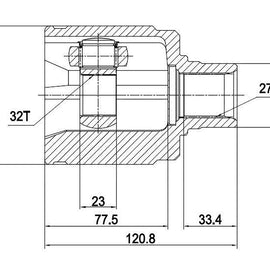 OPTIMA Front Inner Cv Joint - SKU HO6438 - SpareMe