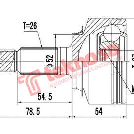 Outer Cv Joint Honda Insight 1.3 Hybrid Jazz 3 1.3 1.4 Lda3 L13Z1 Ldz2 Ho7088 CV Joint Teknosa