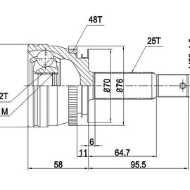 OPTIMA Front Outer Cv Joint - SKU HY3003A - SpareMe