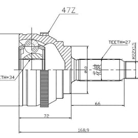 KIA Magentis - Front Outer Cv Joint | OPTIMA | HY3005A