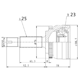 OPTIMA Front Outer Cv Joint - SKU HY3022A - SpareMe