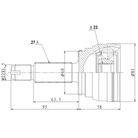OPTIMA Front Outer Cv Joint - SKU HY3026 - SpareMe