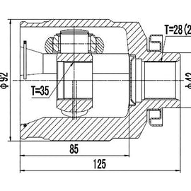 OPTIMA Front Inner Cv Joint - SKU HY4005 - SpareMe