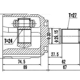 OPTIMA Front Inner Cv Joint - SKU HY4008 - SpareMe