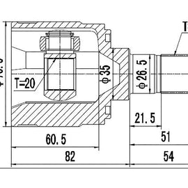 OPTIMA Front Inner Cv Joint - SKU HY4011 - SpareMe