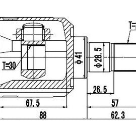 OPTIMA Front Inner Cv Joint - SKU HY4012 - SpareMe