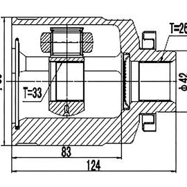 OPTIMA Front - Rear Inner Cv Joint - SKU HY4014 - SpareMe