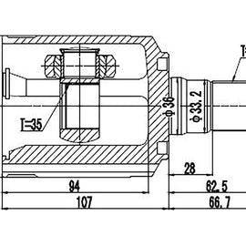OPTIMA Front Inner Cv Joint - SKU HY4015 - SpareMe