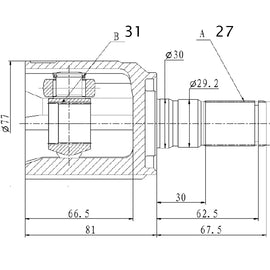 OPTIMA Front Inner Cv Joint - SKU HY4021 - SpareMe