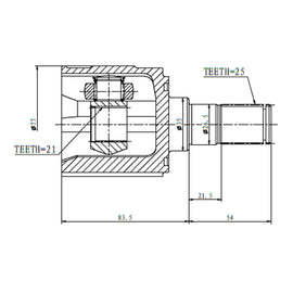 OPTIMA Front Inner Cv Joint - SKU HY4022 - SpareMe