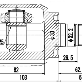 OPTIMA Front Inner Cv Joint - SKU HY4024 - SpareMe