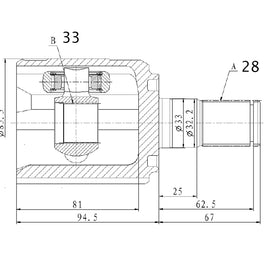 OPTIMA Front Inner Cv Joint - SKU HY4026 - SpareMe