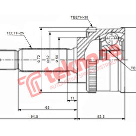 Outer Cv Joint Hyundai Atos 1.0I 1.1I Matrix 1.8 G4Hc G4Hg G4Gb 1999-2013 Hy5710A CV Joint Teknosa