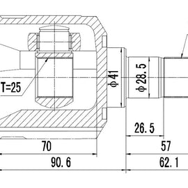 OPTIMA Front Inner Cv Joint - SKU HY8005 - SpareMe