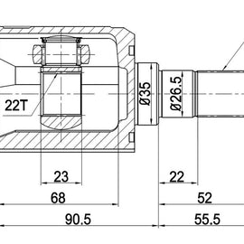 OPTIMA Front Inner Cv Joint - SKU HY8007 - SpareMe