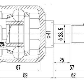 OPTIMA Front Inner Cv Joint - SKU HY8010 - SpareMe